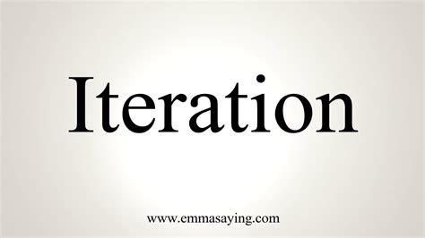 pronounce iterative.